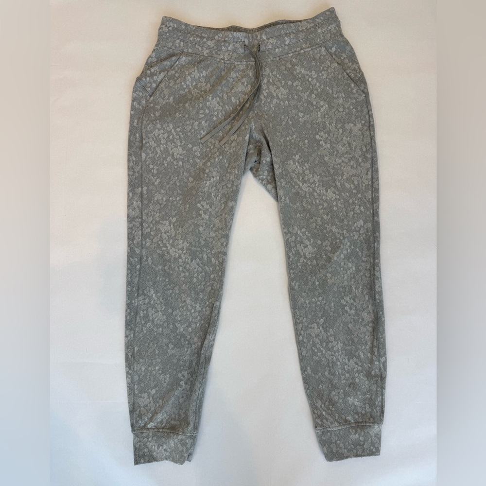 Lululemon Floral Print Jogger Sweatpants | Size 10 | Gray | Fair Condition
